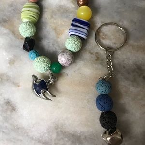 Essential Oil bracelet & key ring